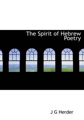 Book cover for The Spirit of Hebrew Poetry