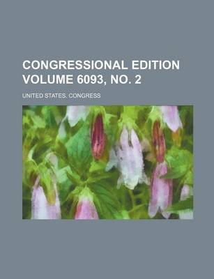 Book cover for Congressional Edition Volume 6093, No. 2