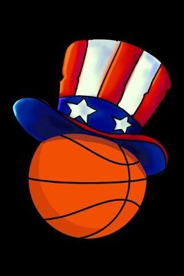 Book cover for Funny basketball with uncle sam hat journal