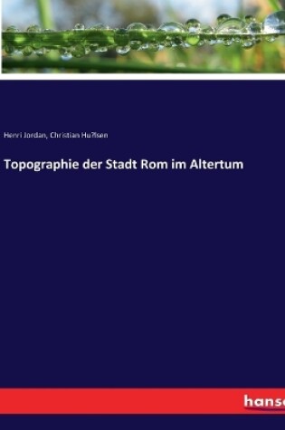 Cover of Topographie der Stadt Rom im Altertum