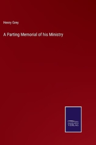 Cover of A Parting Memorial of his Ministry