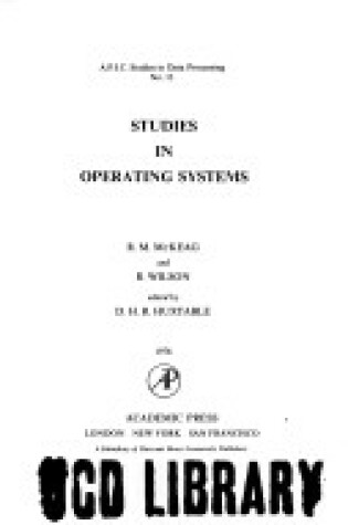 Cover of Studies in Operating Systems