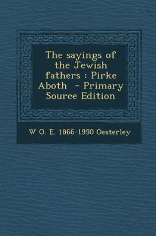 Cover of The Sayings of the Jewish Fathers