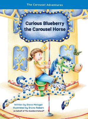 Book cover for Curious Blueberry the Carousel Horse