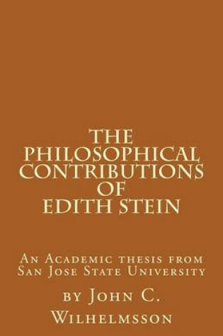 Cover of The Philosophical Contributions of Edith Stein