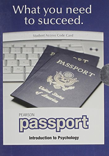 Book cover for Pearson Passport -- Valuepack Access Card -- for Psychology