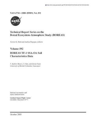 Book cover for Boreas Tf-1 Ssa-OA Soil Characteristics Data