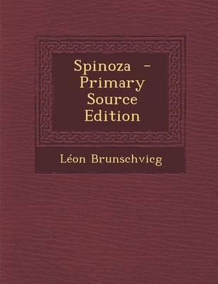 Book cover for Spinoza - Primary Source Edition