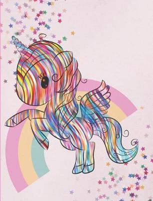 Book cover for My rainbow unicorn notebook