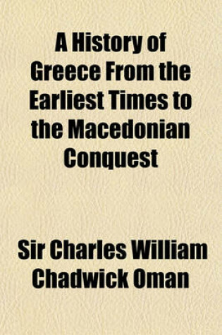 Cover of A History of Greece from the Earliest Times to the Macedonian Conquest