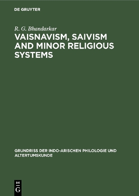 Cover of Vaisnavism, Saivism and minor religious systems