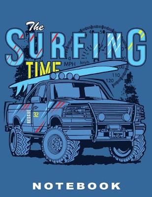 Book cover for Surfing Time Rescue Truck 8.5" x 11" Notebook