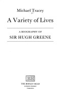 Book cover for A Variety of Lives