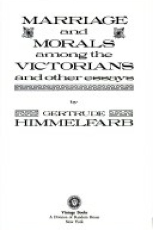 Cover of Marrg&morals Vic-V290