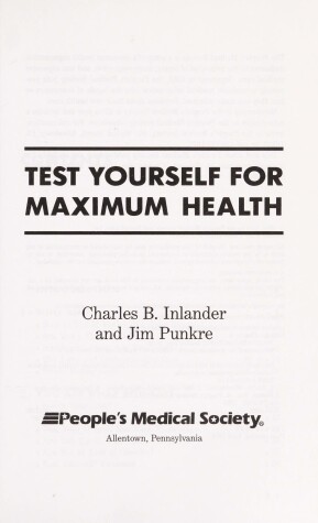 Book cover for Test Yourself for Maximum Health