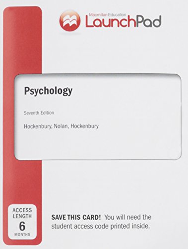 Book cover for Launchpad for Hockenbury's Psychology (Six Month Access)