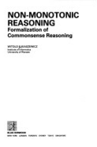 Cover of Nonmonotonic Reasoning