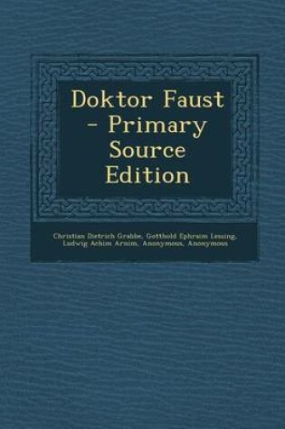 Cover of Doktor Faust - Primary Source Edition