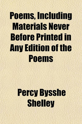 Book cover for Poems, Including Materials Never Before Printed in Any Edition of the Poems
