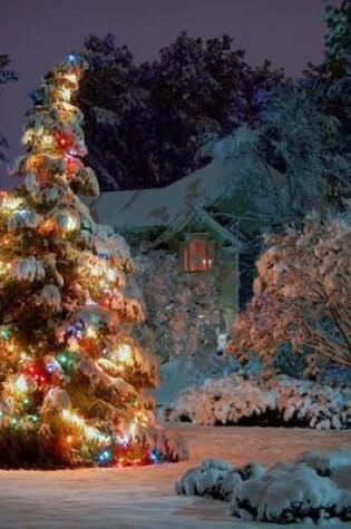 Cover of A Christmas Tree Lit Up Outside in Alaska