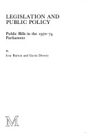 Book cover for Legislation and Public Policy