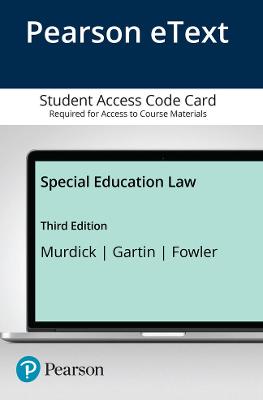 Book cover for Special Education Law, Pearson eText -- Access Card