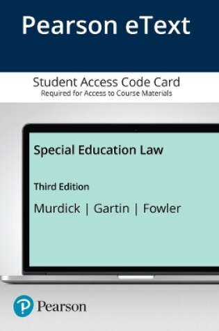 Cover of Special Education Law, Pearson eText -- Access Card