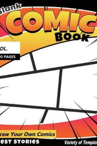 Cover of Blank Comic Book. Variety of Templates