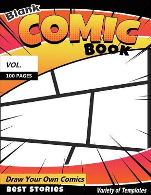 Cover of Blank Comic Book. Variety of Templates