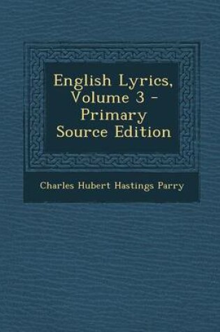 Cover of English Lyrics, Volume 3