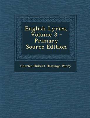 Book cover for English Lyrics, Volume 3