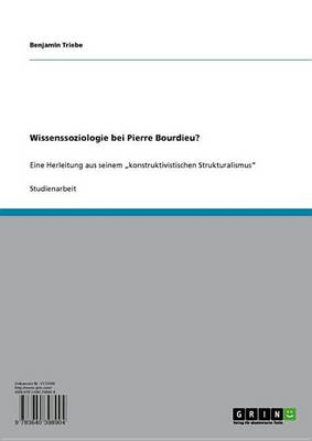 Book cover for Wissenssoziologie Bei Pierre Bourdieu?