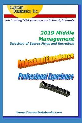 Book cover for 2019 Middle Management Directory of Search Firms and Recruiters