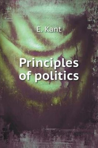 Cover of Principles of politics