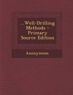 Book cover for ...Well-Drilling Methods