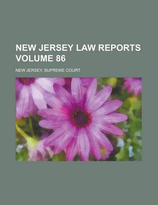 Book cover for New Jersey Law Reports Volume 86