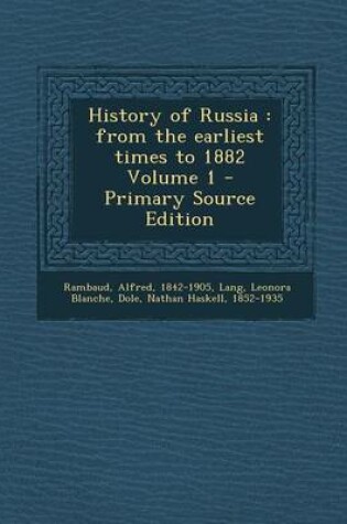 Cover of History of Russia