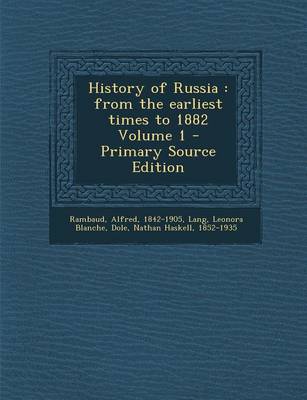 Book cover for History of Russia