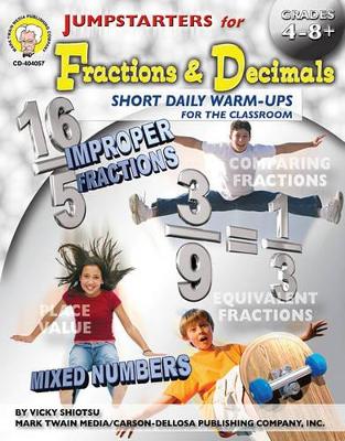 Cover of Jumpstarters for Fractions & Decimals, Grades 4 - 12