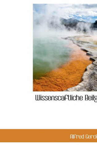 Cover of Wissenscaftliche Beilge