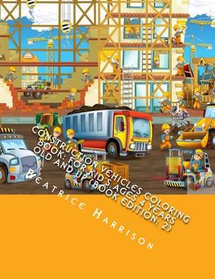 Book cover for Construction Vehicles Coloring Book