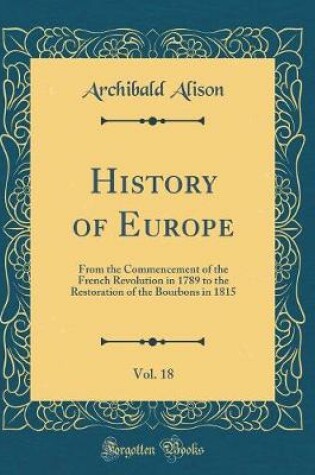 Cover of History of Europe, Vol. 18