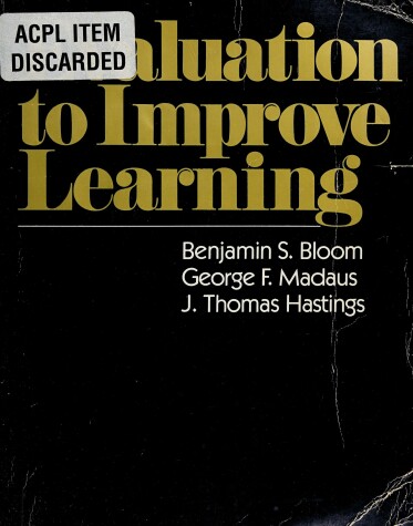 Book cover for Evaluation of Student Learning