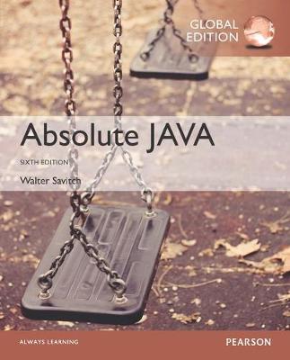 Book cover for Absolute Java OLP with MyProgrammingLab, Global Edition