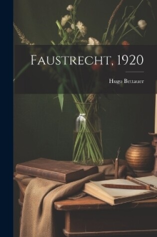 Cover of Faustrecht, 1920