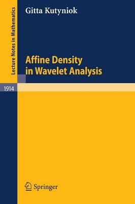 Cover of Affine Density in Wavelet Analysis