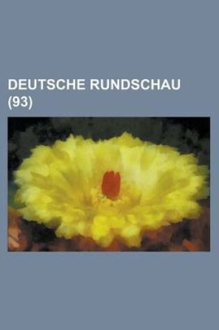 Cover of Deutsche Rundschau (93 )