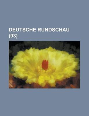 Book cover for Deutsche Rundschau (93 )