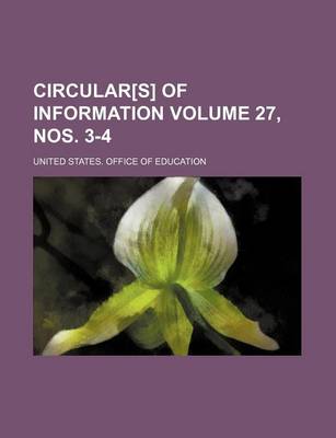 Book cover for Circular[s] of Information Volume 27, Nos. 3-4