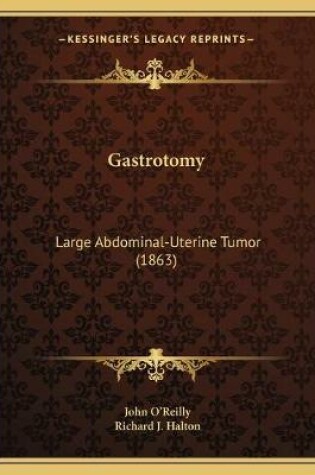 Cover of Gastrotomy